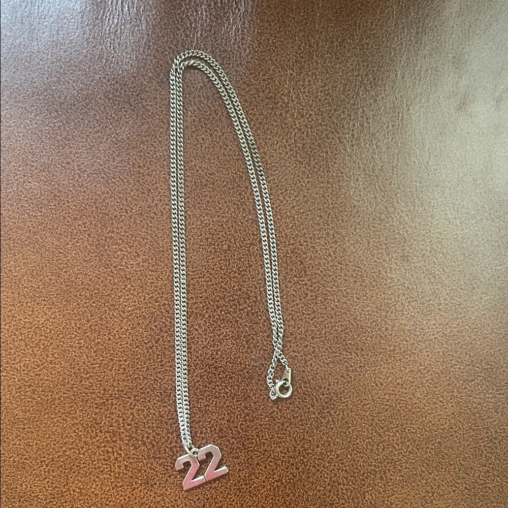 James Avery Silver '22' Pendant Necklace